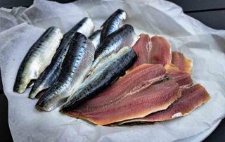 sardine-fillets on a plate